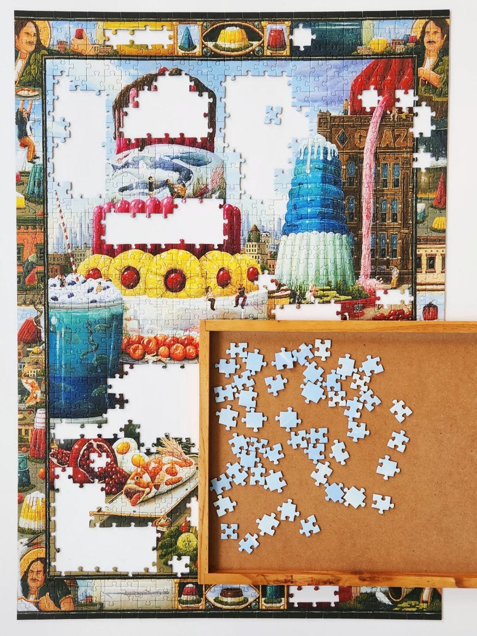 Bits and Pieces - 1500 Piece Puzzle Caddy-Porta-Puzzle Jigsaw Caddy - Puzzle Accessory Puzzle Table