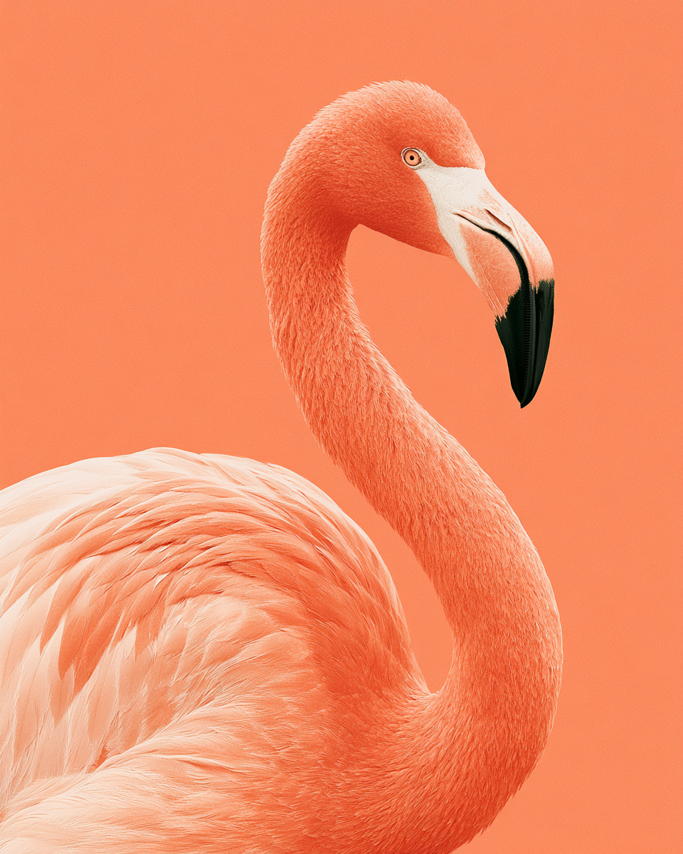 a beautiful flamingo image using SREF code: 2440316879 — created by the author in Midjourney v8.1