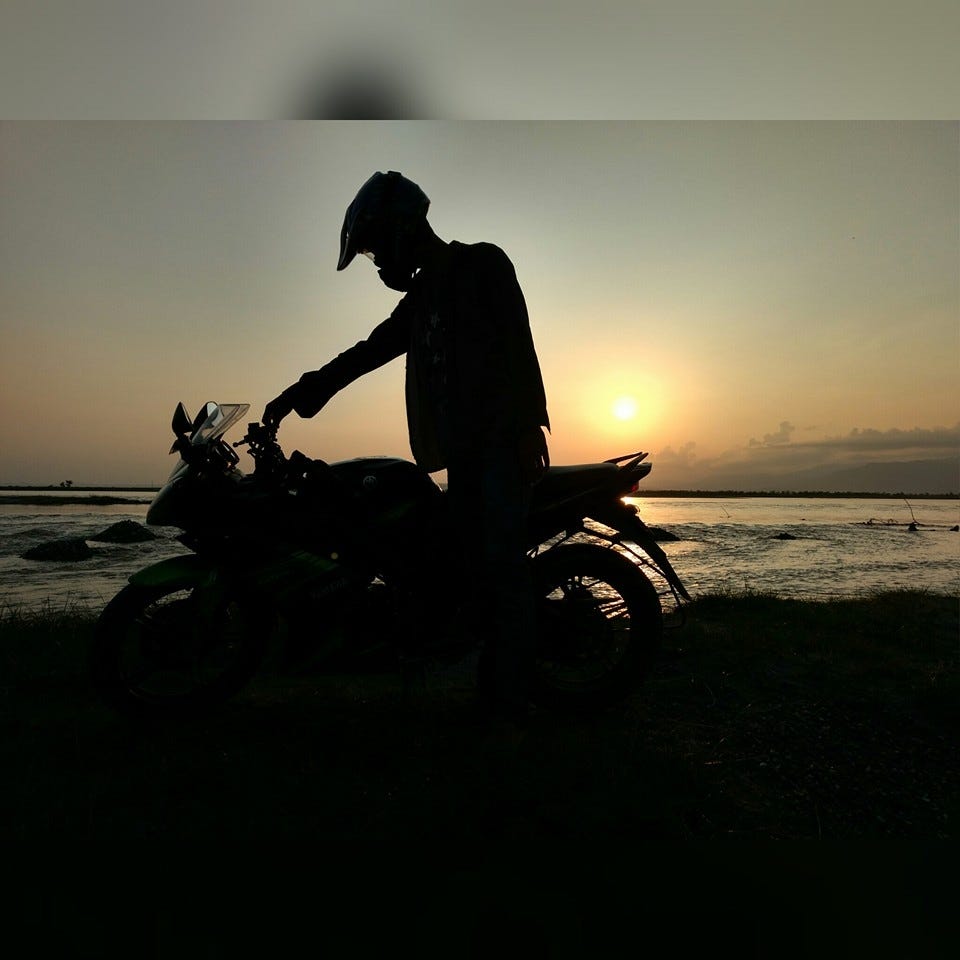 Me with the R15 in 2016 in Saptakoshi Beach, circa 2016