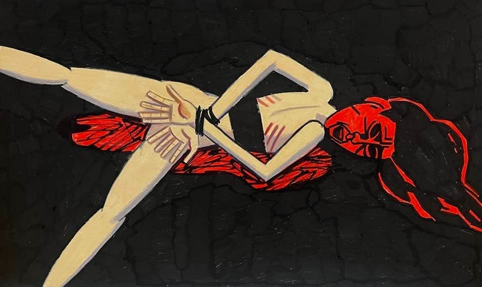 October 7 Painting by Zoya Cherkassky | 7 Oct. 2023 Series