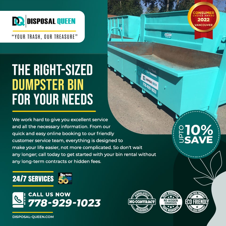 The RightSized Dumpster Bin For Your Needs Disposal Queen Ltd. Medium