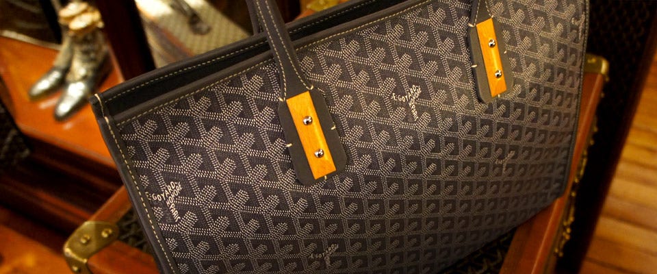 Goyard, the founder of luxury bags, actually older than LV!