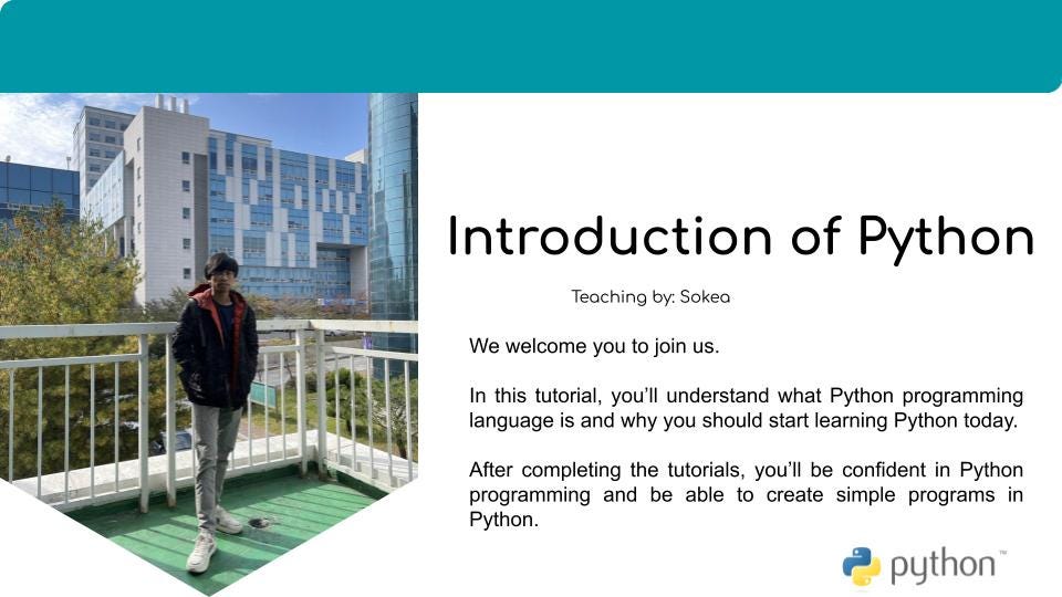 Python Basics. Welcome to Python Basics! This section… | by Sokea Teng ... image.
