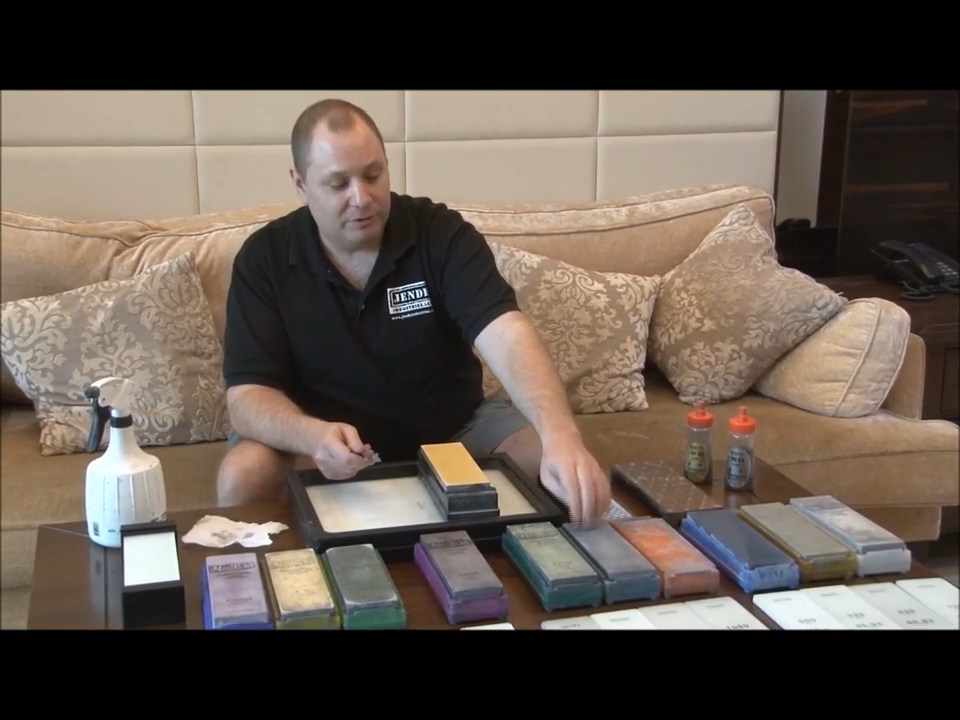 Honing whetstones to sharpen straight razors by Mar