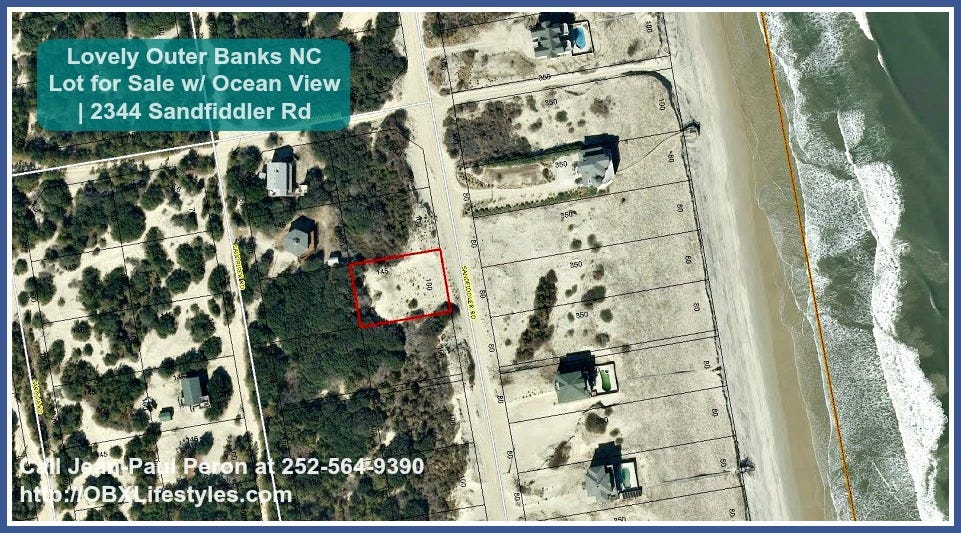 Lovely Outer Banks NC Lot for Sale w/ Ocean View 2344 Sandfiddler Rd