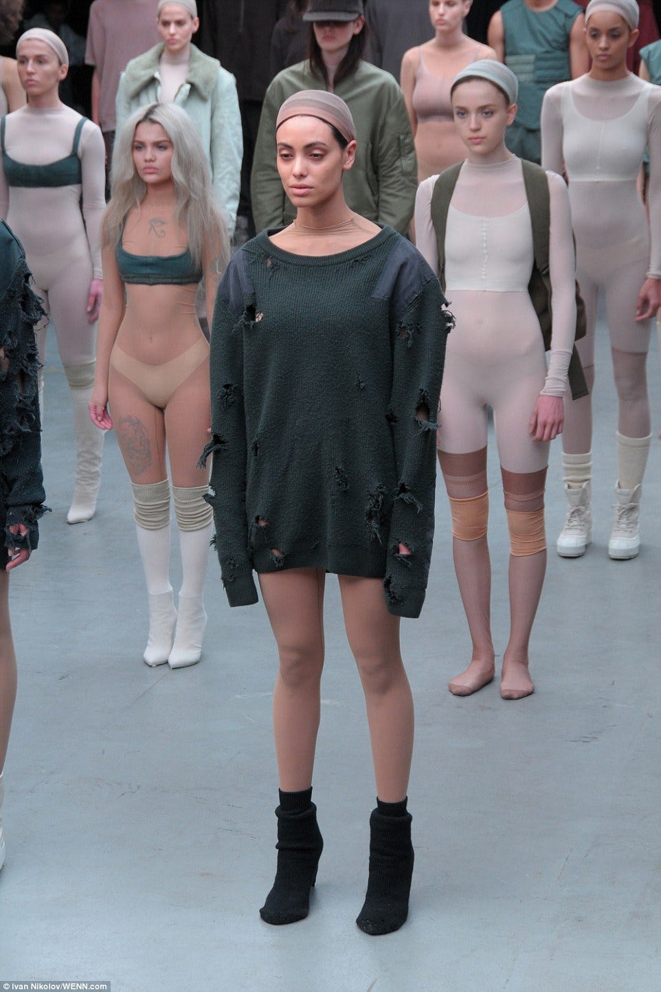 Kanye West Homeless People Wearing Yeezy Line On Fashion Week