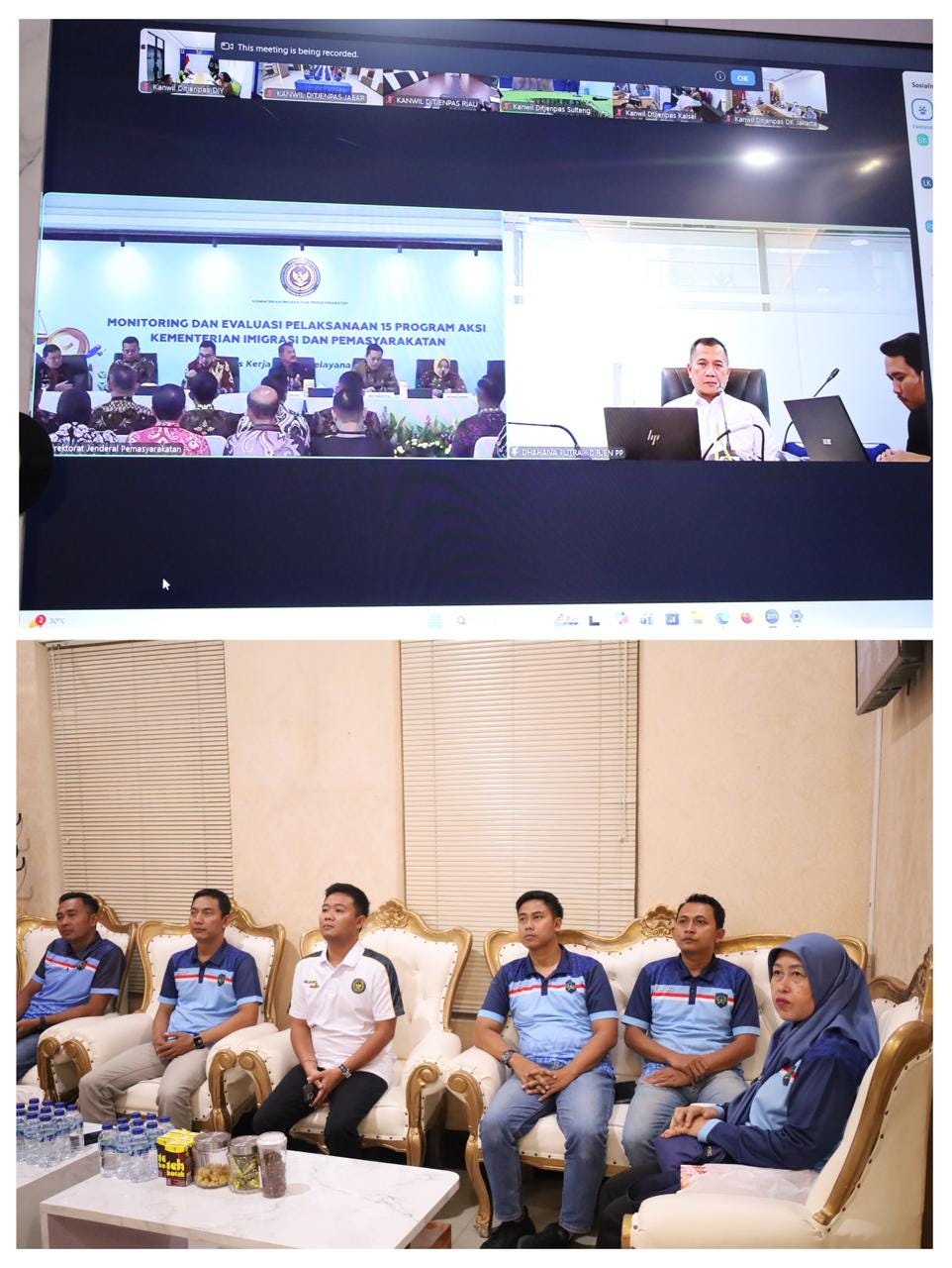 Lapas Mojokerto Ikuti Sosialisasi Penyesuaian Pidana Secara Virtual