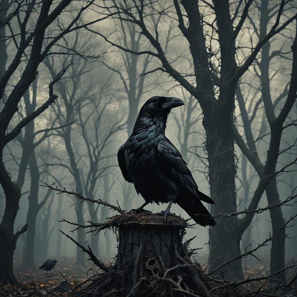 Click the crow for more Entropy stories — Image by Susan Brearley with Night Cafe