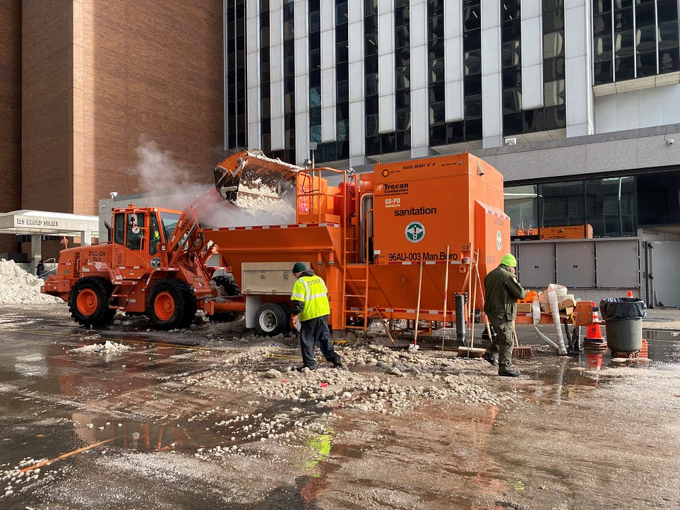 DSNY snow melting operations