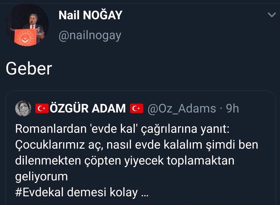 Açız” diyen yurttaşa “Geber” yanıtı veren Nail Noğay görevden alındı