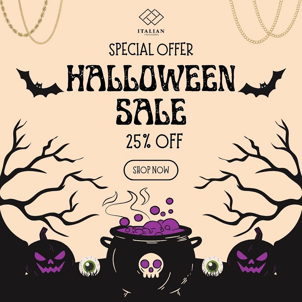 Italian Fashions Halloween Flash Sale