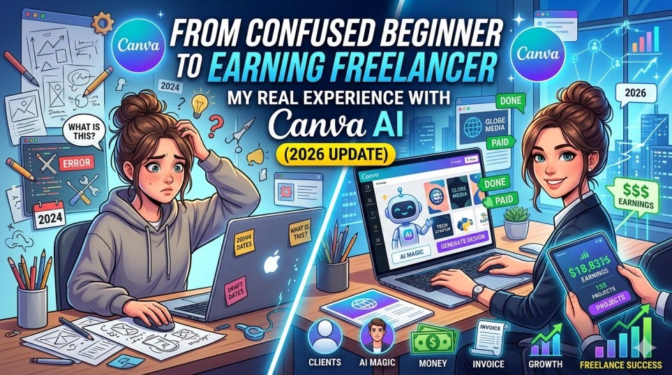 From Confused Beginner to Earning Freelancer: My Real Experience with Canva AI (2026 Update)
