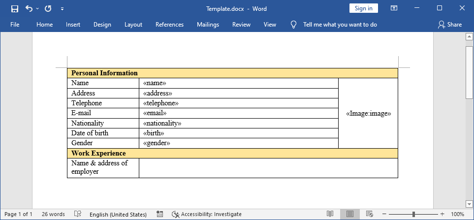 C VB NET Create Word Documents From Template By Mail Merge By Alex 