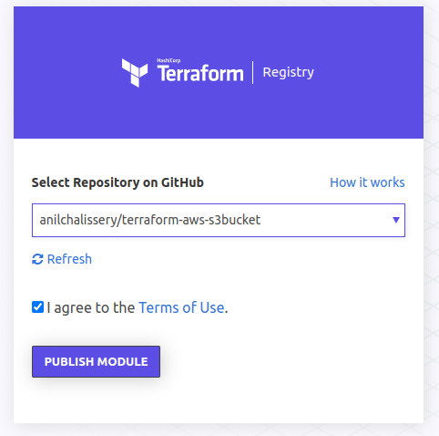How to publish Terraform module in Terraform registry | by Anil Augustine  Chalissery | Medium