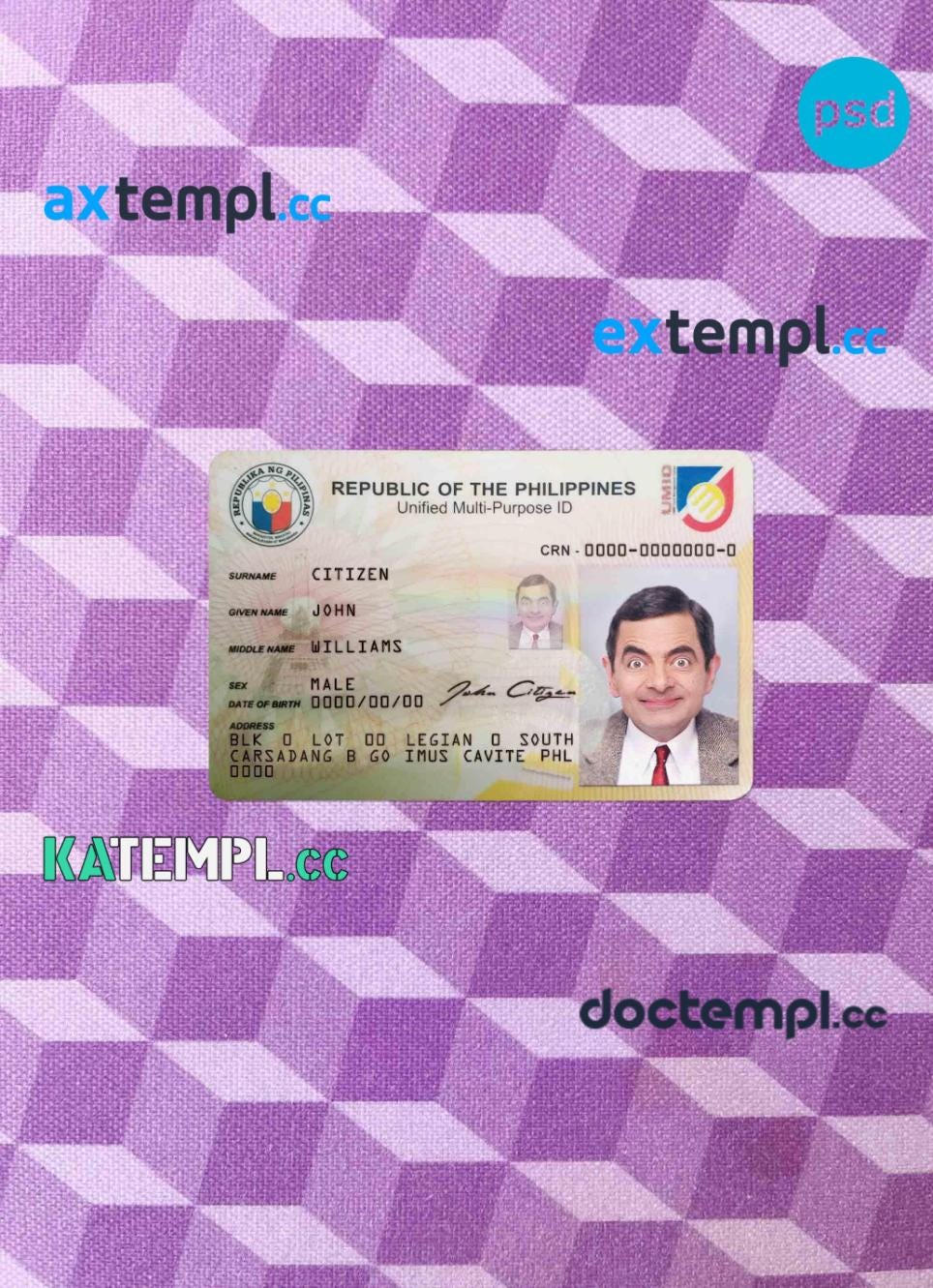 Philippines Id Card Editable Psd Files Scan Look And Photo Realistic