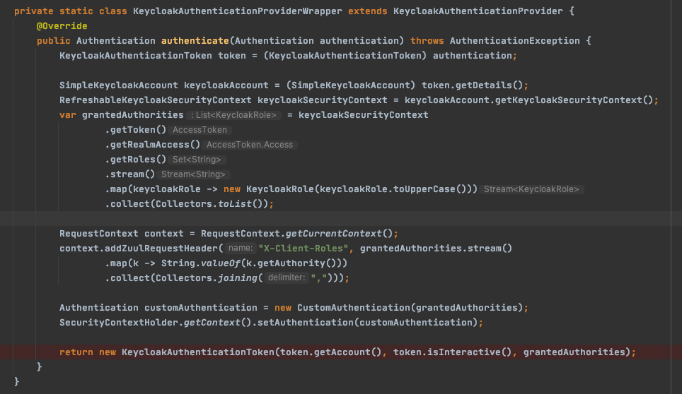 get token roles and add to security context