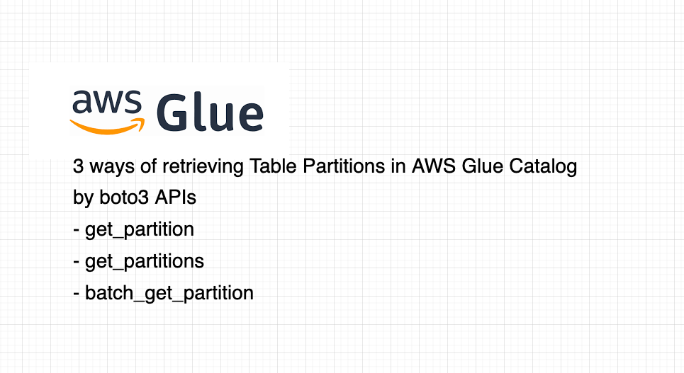 Get AWS Glue Table Partition Metadata by boto3 3 ways by Lifeis