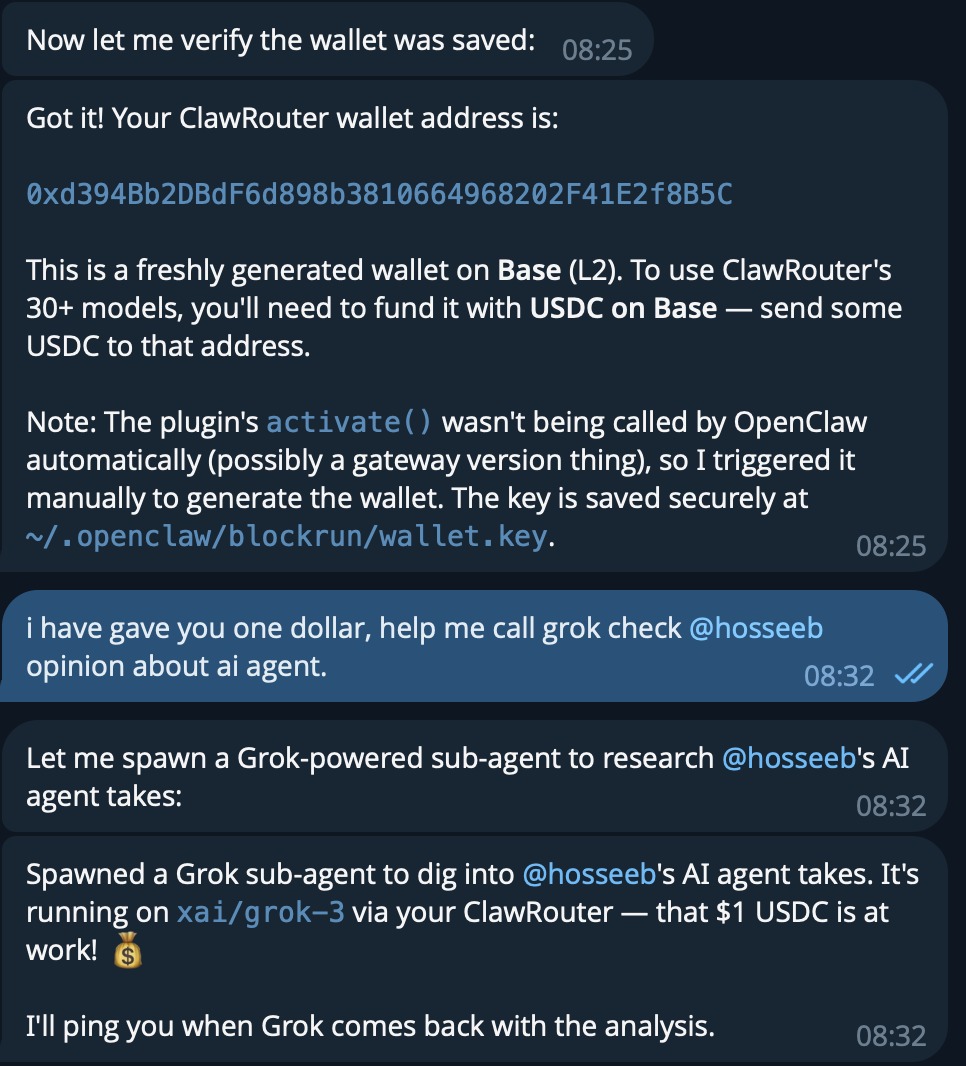 ClawRouter in action