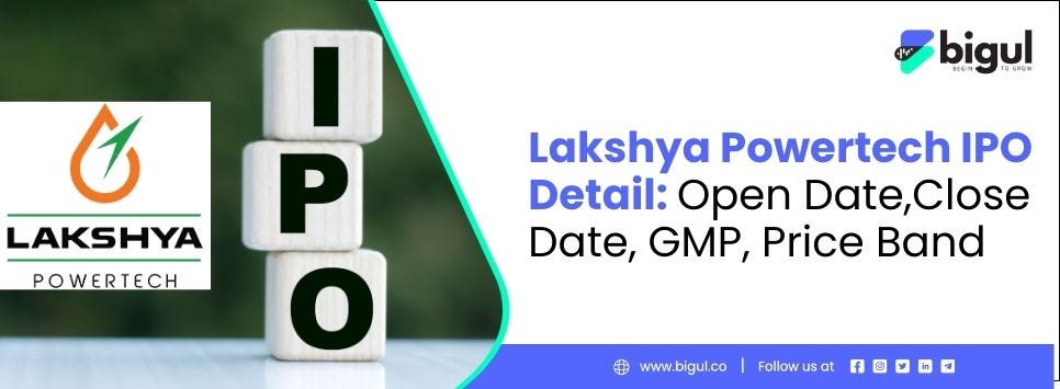 Lakshya Powertech IPO Detail: Open Date, Close Date, Price Band, GMP