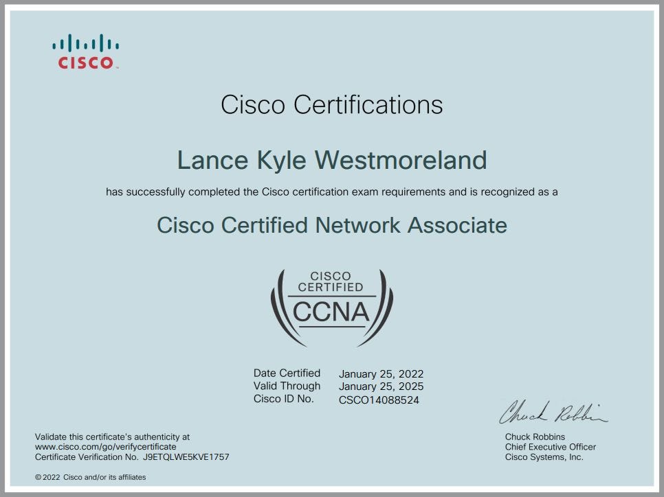 cisco certification test