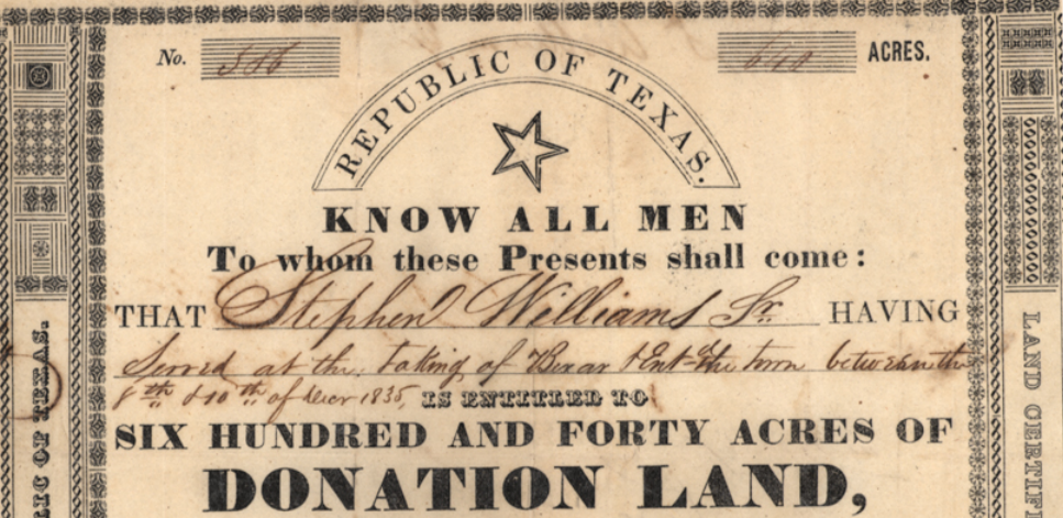 American Revolutionaries in Texas, Part I: Stephen Williams, Veteran of Two Revolutions