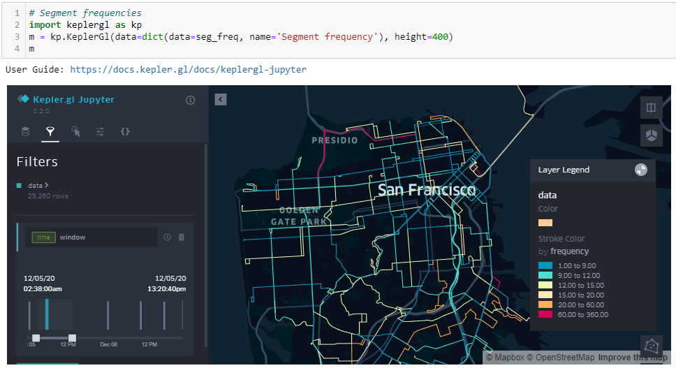 Python for Transit: Segment frequencies in a map from GTFS | by ...