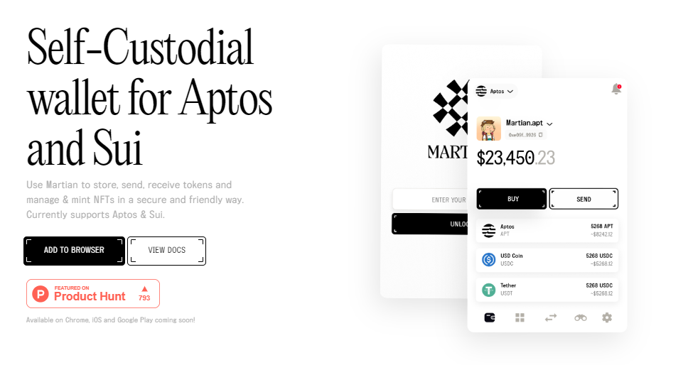 Martian Wallet get Airdrop, Aptos. Crew3 - Blvck Sun - Medium