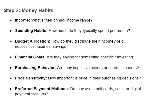 Understanding the money habits of your ideal customer profile