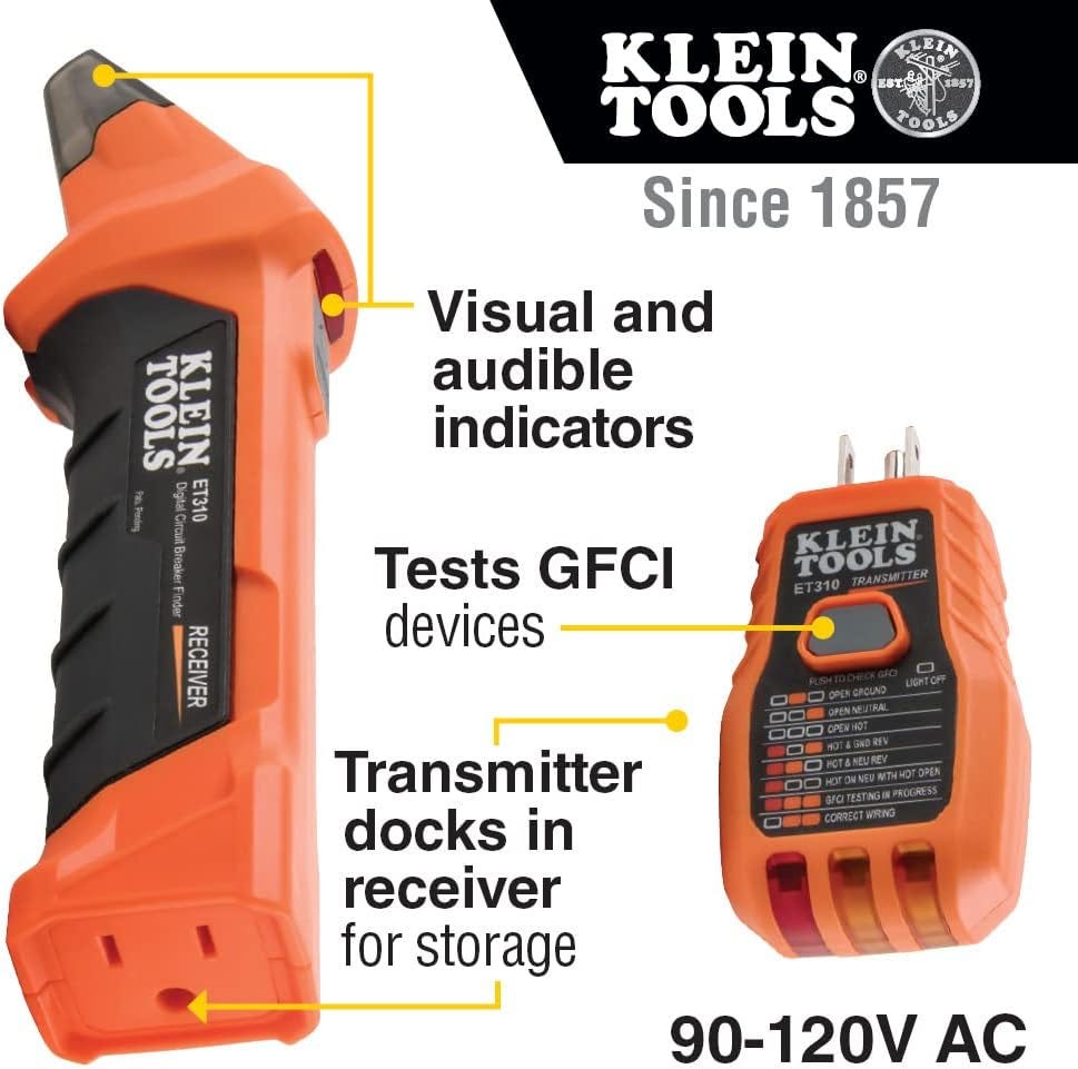This all-in-one tester features audible and visual indicators, GFCI functionality, and transmitter storage built right into the receiver. Source: Amazon product listing