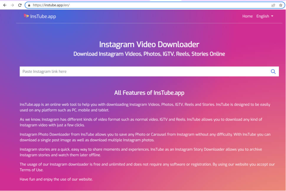 How to download from Instagram by online Instagram downloader Instube