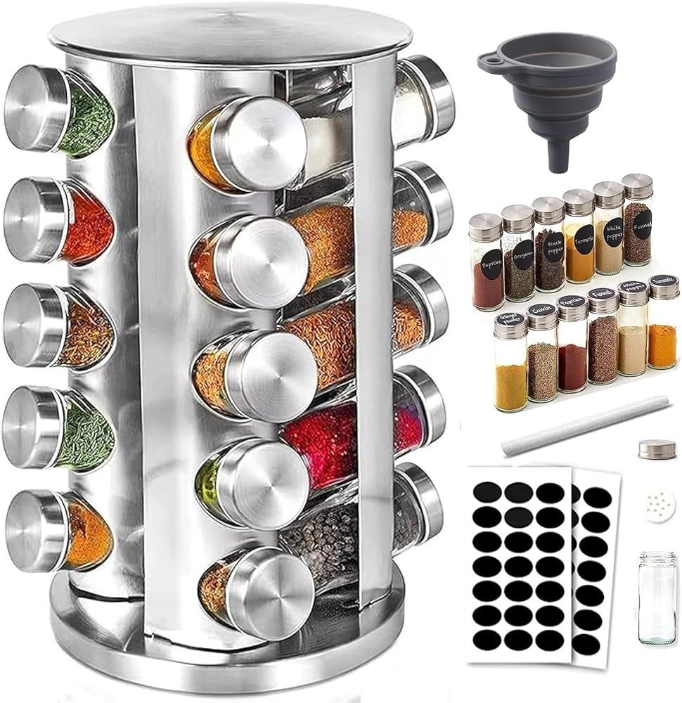 16 Jar Rotating Spice Carousel - Ethio Shop - Medium