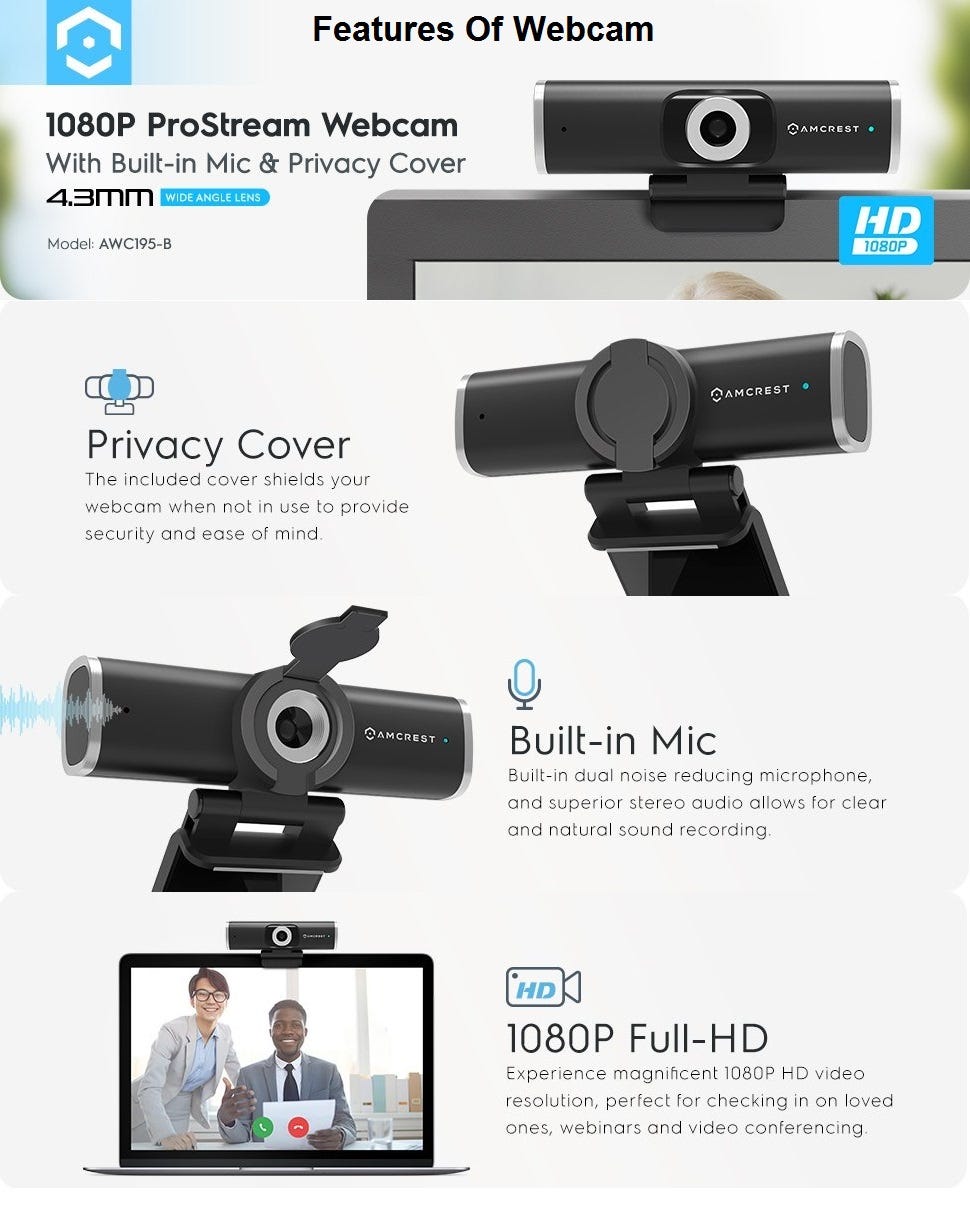Amcrest 1080p webcam deals