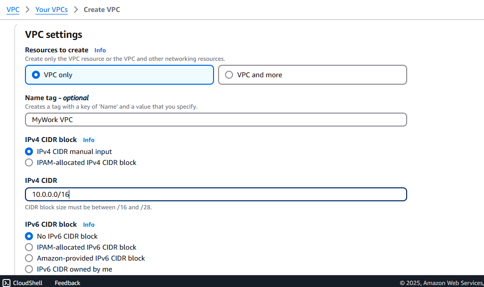 Build a Virtual Private Cloud VPC