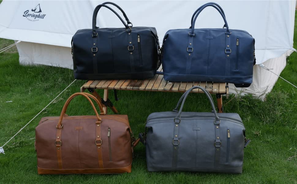 BAOSHA Leather Travel Duffel Tote Bag Overnight Weekender Bag Oversized for  Men and Women HB-14 (Brown) - Bilawarkhan - Medium