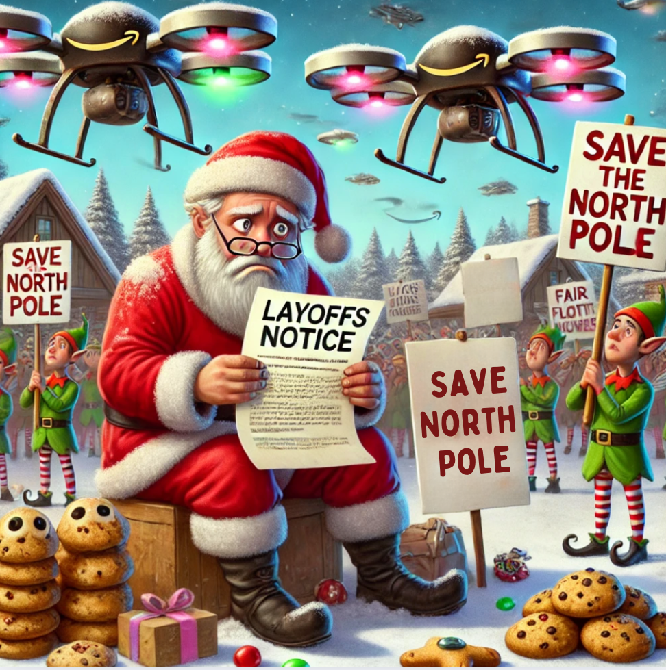 Amazon Drones Put Santa Out of