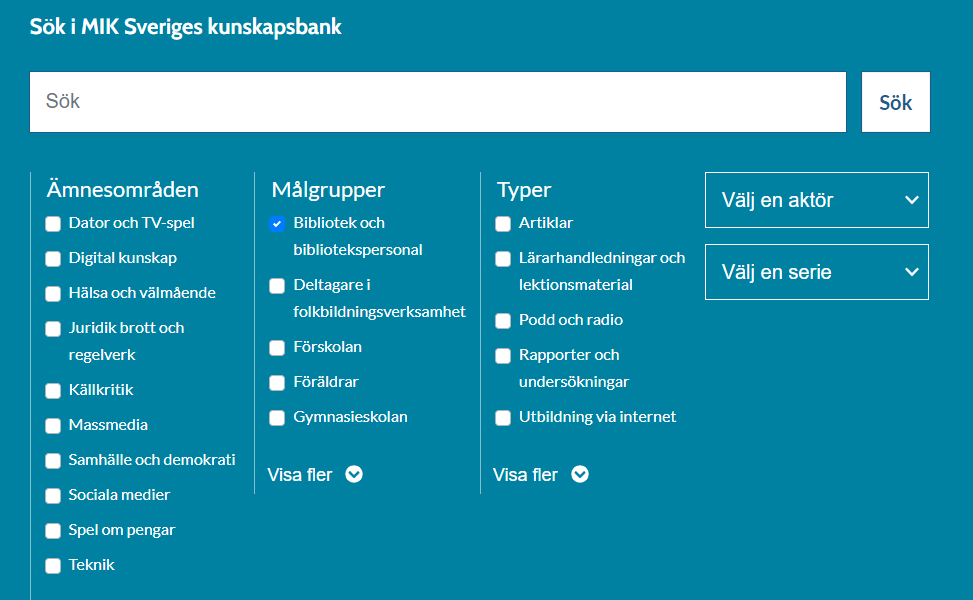 Ny nationell kunskapsbank om MIK
