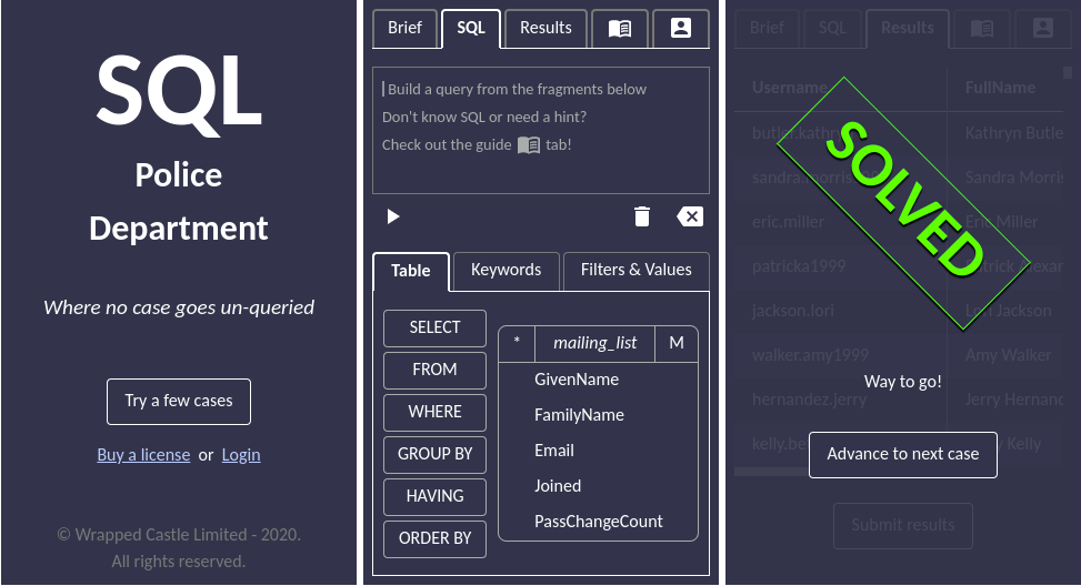 Three games for a fun SQL learning experience | by Luchiana Dumitrescu ...
