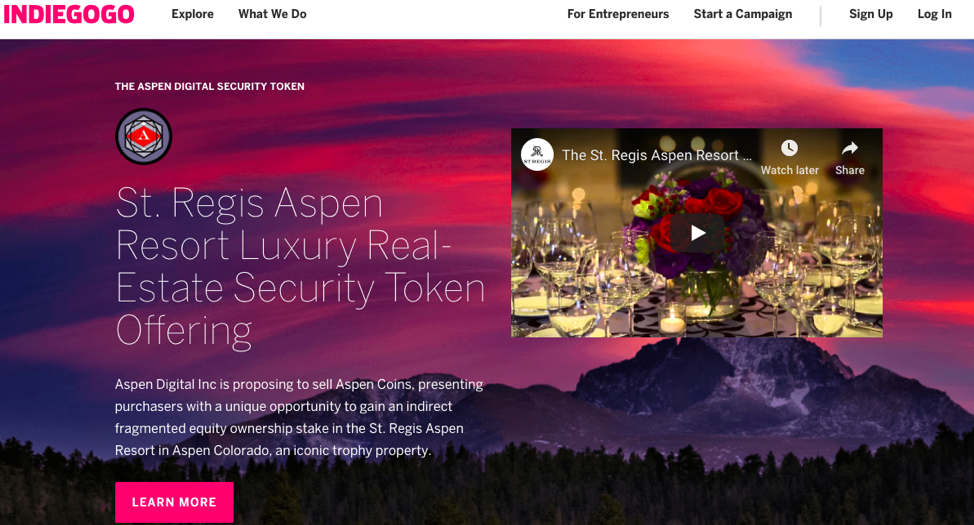Security Token Case Analysis Aspen Coin — The First Real Estate