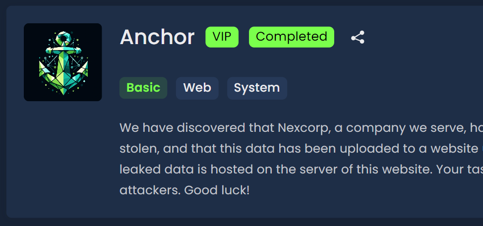 Hackviser: Anchor Scenario- Penetration Testing Write-Up