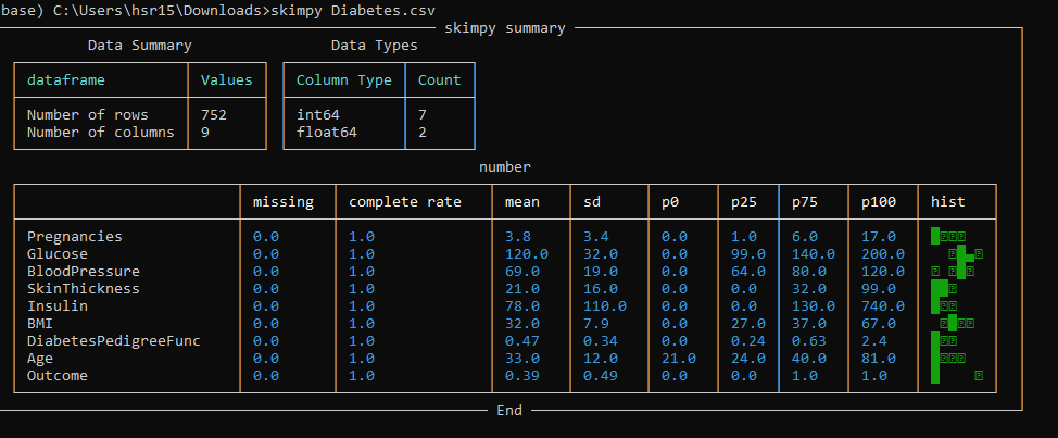 Statistical Analysis in Python. Using Skimpy for Statistical Summary of ...