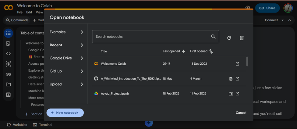 Your First Dry Lab Setup: Python, RDKit, and Google Colab