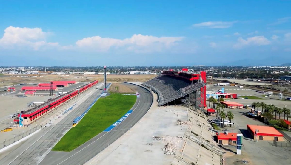 Remains of California Speedway in Fontana, California
