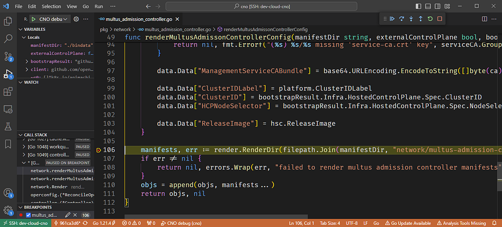 Debugging RedHat OpenShift services remotely using Visual Studio Code