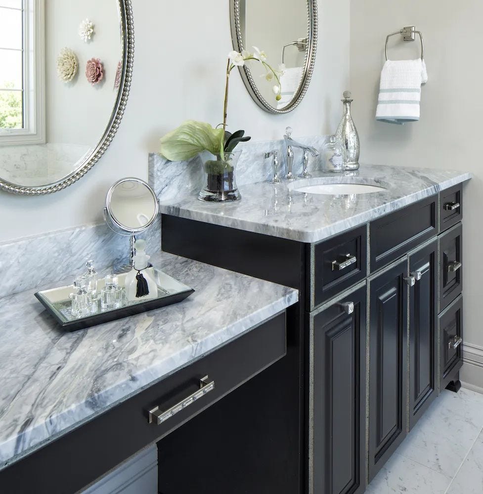 Comparison of 6 Stone Countertop Materials for Bathrooms by Marble Medium