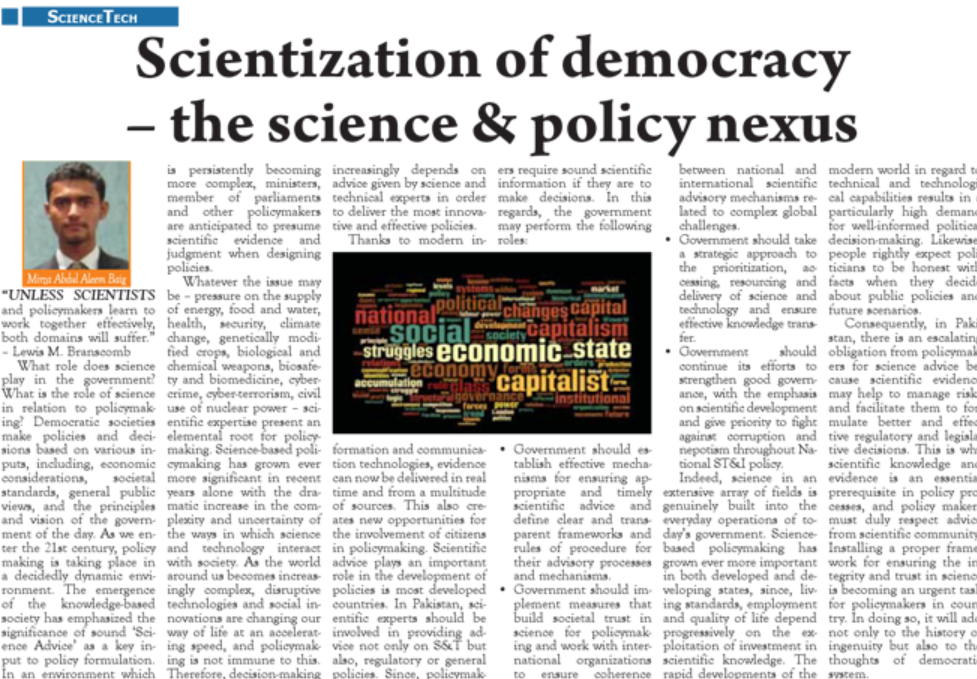 Scientization Of Democracy — The Science & Policy Nexus | by Mirza ...