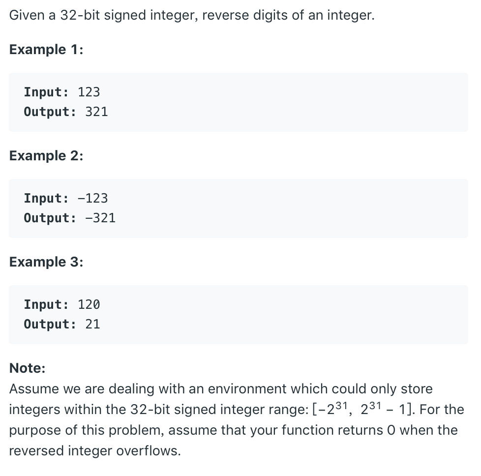 LeetCode Problems#7. Reverse Integer | by Evan Hung | Medium
