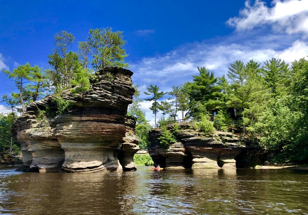 After the deer have eaten all your wasa crackers, experience more of Wisconsin Dells’ natural beauty with a kayak trip on the Wisconsin River. Photo Star Tribune.