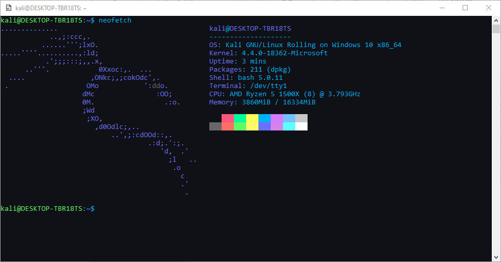 How to theme Kali Terminal on Windows Subsystem for Linux? by Ruween