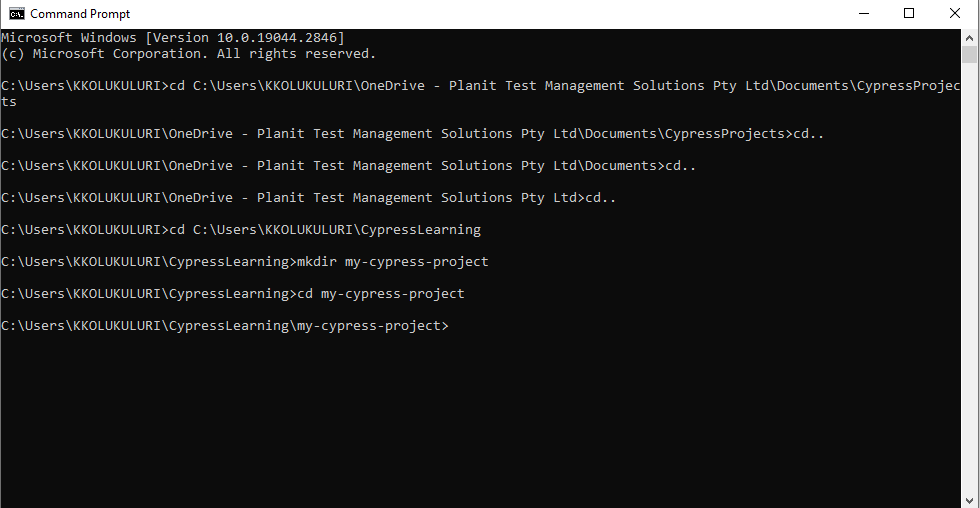 Cypress automation tool i am a test consultant working in by kiran